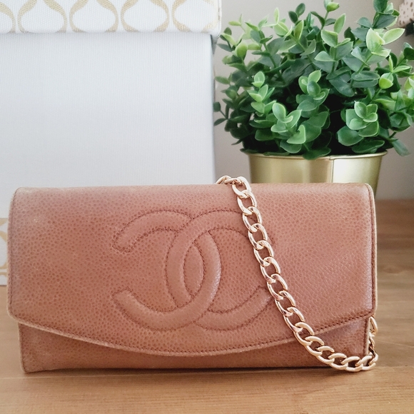 CHANEL WOC CC Wallet on a Chain / Crossbody Bag Upcycled Vintage Conversion Bag - Picture 8 of 16